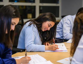Sacks scholars working in classroom